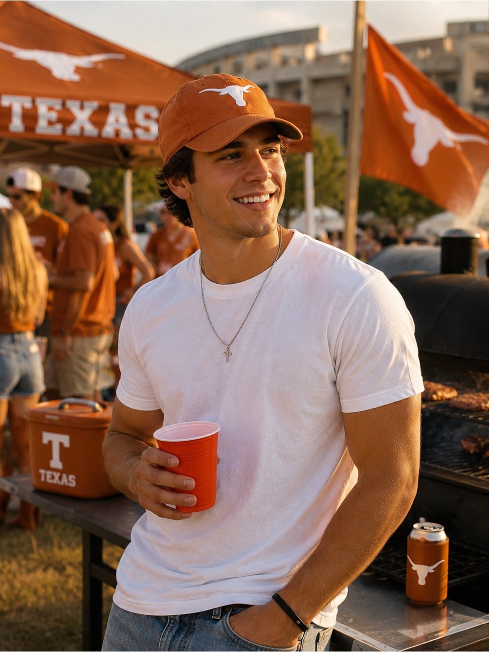 Texas Longhorns Burnt Orange Adjustable Dad Hat Cap NCAA Cotton